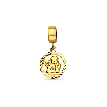 14K Yellow Gold Angel Charm for Mix&Match Pendant 19mmX10mm 1.0 grams